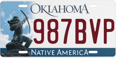OK license plate 987BVP
