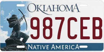 OK license plate 987CEB