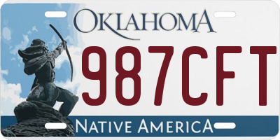 OK license plate 987CFT