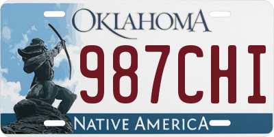 OK license plate 987CHI