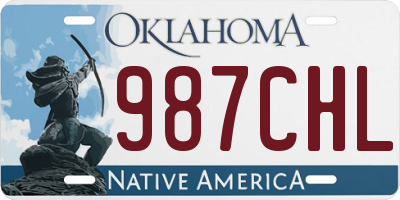 OK license plate 987CHL