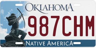 OK license plate 987CHM