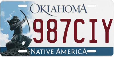 OK license plate 987CIY