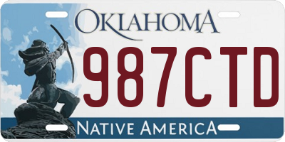 OK license plate 987CTD