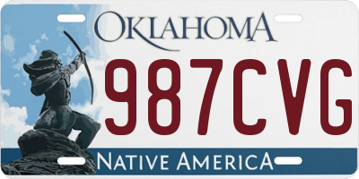 OK license plate 987CVG