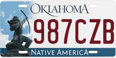 OK license plate 987CZB