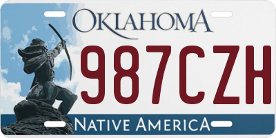 OK license plate 987CZH
