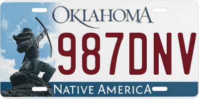 OK license plate 987DNV