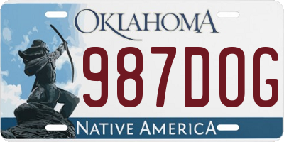 OK license plate 987DOG