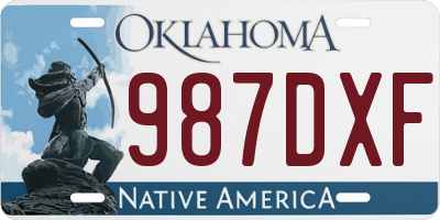 OK license plate 987DXF