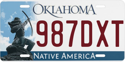 OK license plate 987DXT