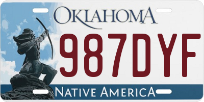 OK license plate 987DYF