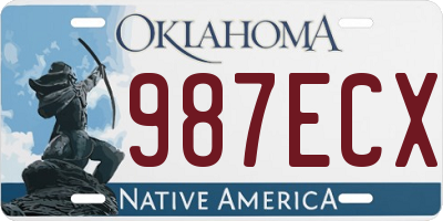 OK license plate 987ECX