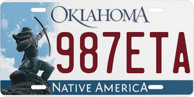 OK license plate 987ETA