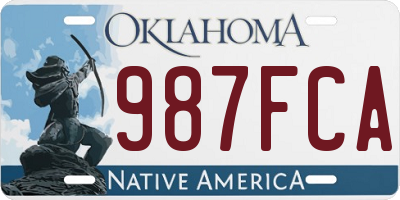 OK license plate 987FCA