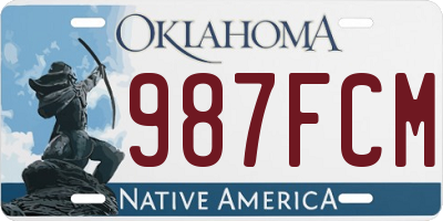 OK license plate 987FCM