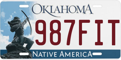 OK license plate 987FIT