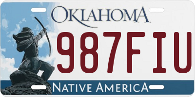 OK license plate 987FIU