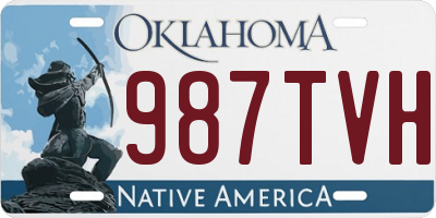 OK license plate 987TVH