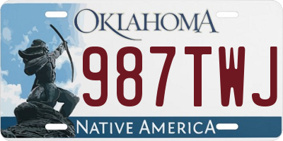 OK license plate 987TWJ