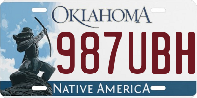OK license plate 987UBH