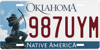 OK license plate 987UYM