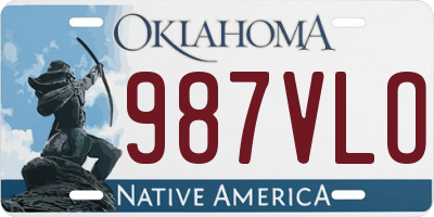OK license plate 987VLO