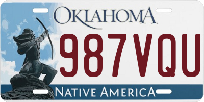 OK license plate 987VQU