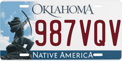 OK license plate 987VQV