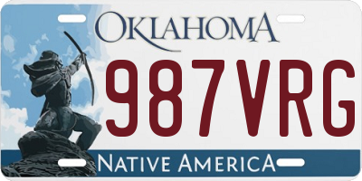 OK license plate 987VRG