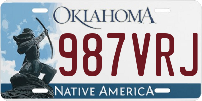 OK license plate 987VRJ