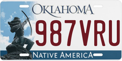 OK license plate 987VRU