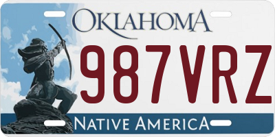 OK license plate 987VRZ