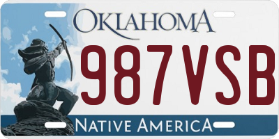 OK license plate 987VSB