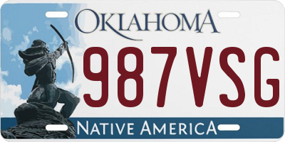 OK license plate 987VSG