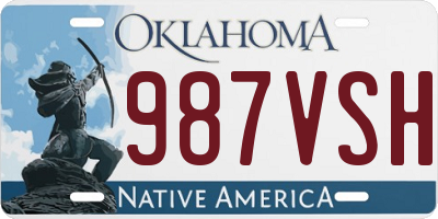 OK license plate 987VSH