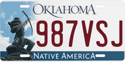 OK license plate 987VSJ