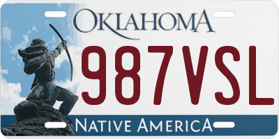OK license plate 987VSL