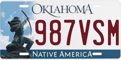 OK license plate 987VSM