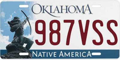 OK license plate 987VSS
