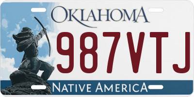 OK license plate 987VTJ