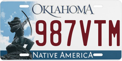 OK license plate 987VTM
