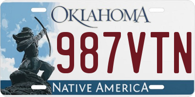OK license plate 987VTN
