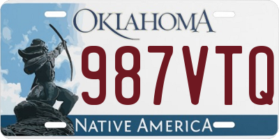 OK license plate 987VTQ