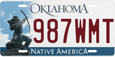 OK license plate 987WMT