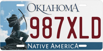 OK license plate 987XLD
