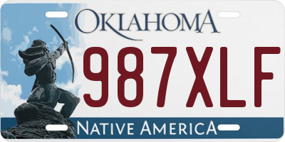 OK license plate 987XLF