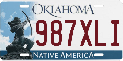 OK license plate 987XLI
