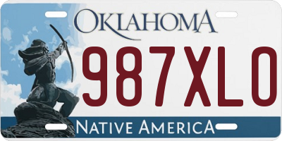 OK license plate 987XLO