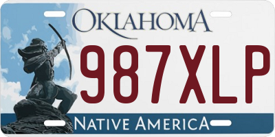 OK license plate 987XLP